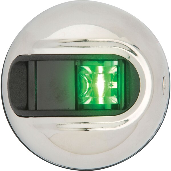 Attwood Attwood NV3012SSG-7 Sidelights Vertical - Starboard, Green/Stainless NV3012SSG-7 - main
